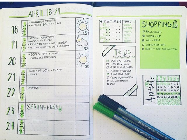 17 Pretty Bullet Journal Daily Layouts to Inspire You - Clementine